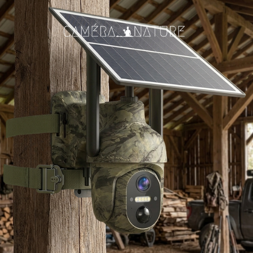 Caméra de chasse 4G connectée solaire 360°