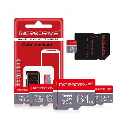 Carte SD haute vitesse - Adaptateur offert