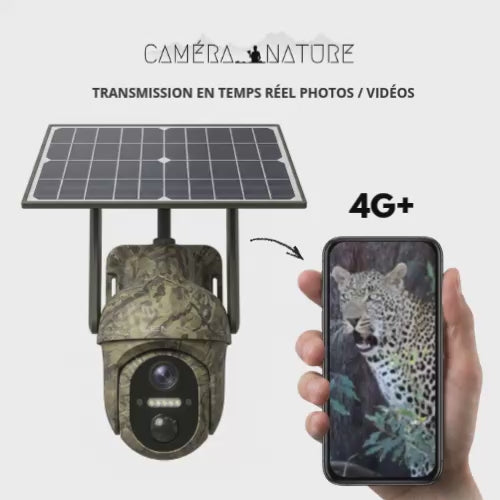 Caméra de chasse 4G connectée solaire 360°